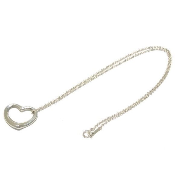 Tiffany Handbags - TIFFANY Co Open Heart Necklace Sterling Silver Heart Top Pendant